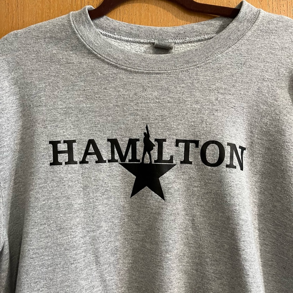Unisex Hamilton Gray Crewneck Sweatshirt | Hamilton Musical Sweater